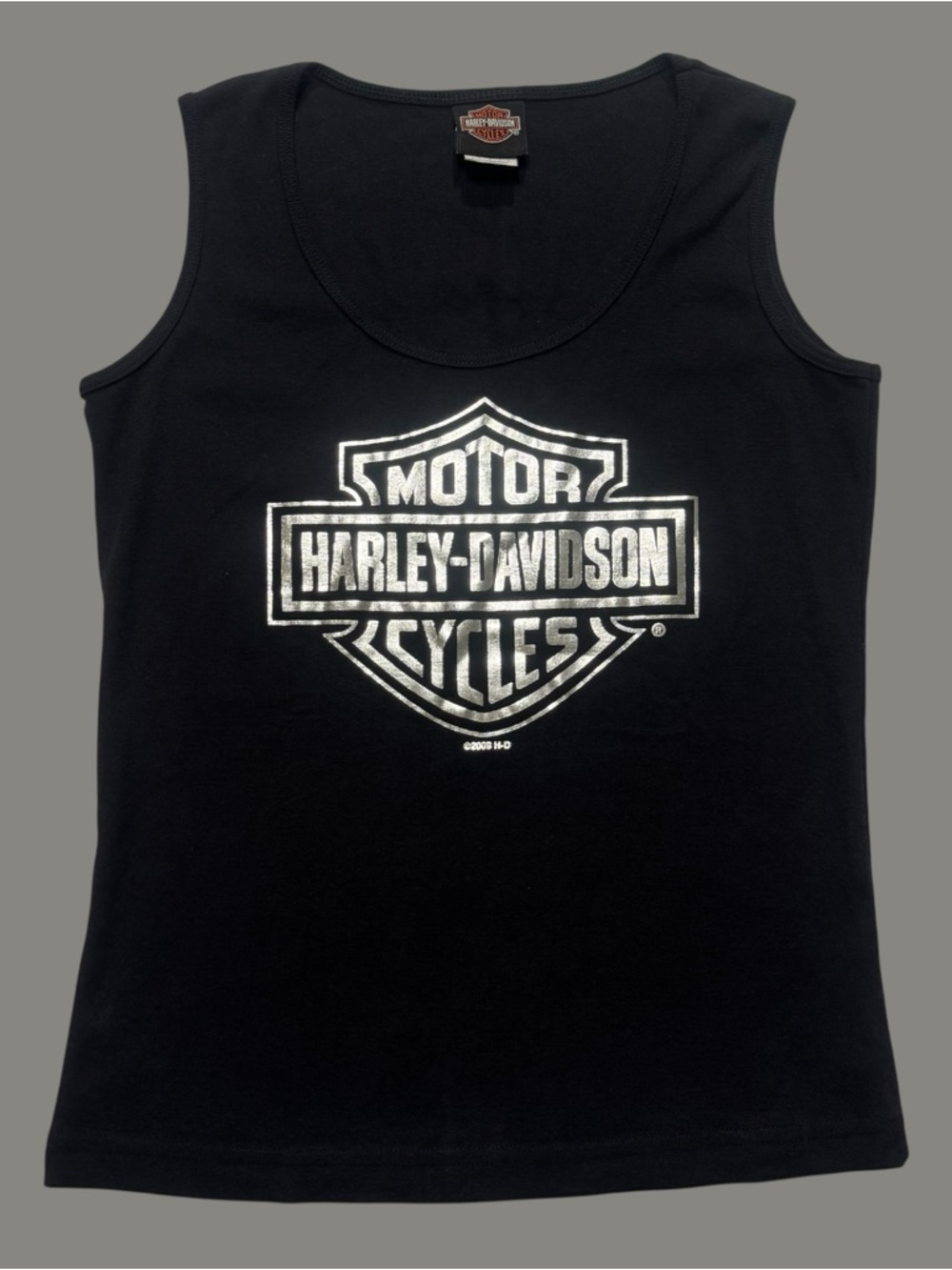 Harley Davidson Metallic Chrome Tank Top